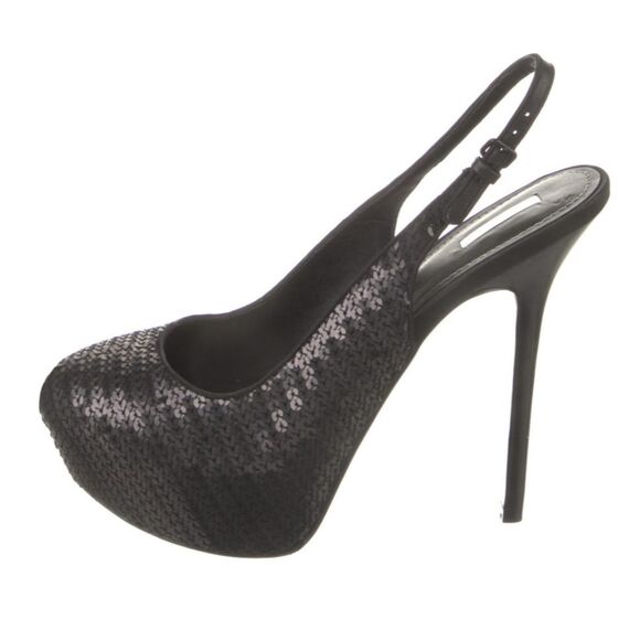 Report Signature Black Sequin Platform 5.5" Stiletto Heels with Box, Size 9.5 - Picture 2 of 10